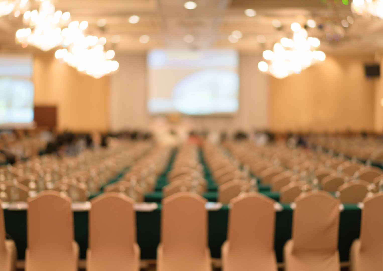 Abstract blurred people in seminar or event for background